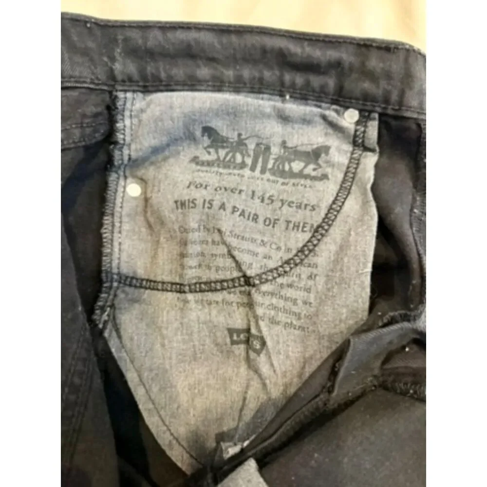 Vintage Y2K Levi's 512 Slim Tapered Black Jeans 34.5